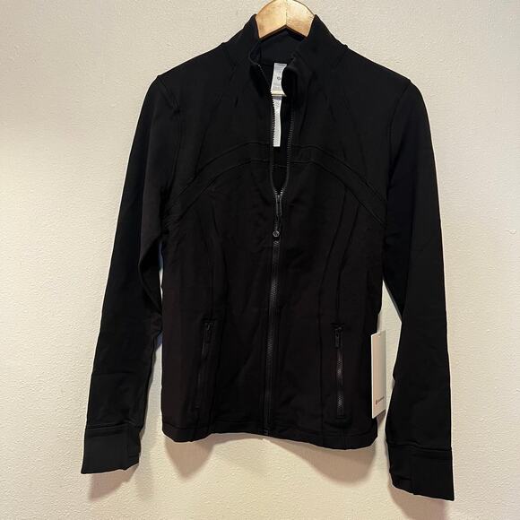 Lululemon NEW Define Jacket Luon Black size 10 hip length thumbholes zipper - Picture 1 of 9